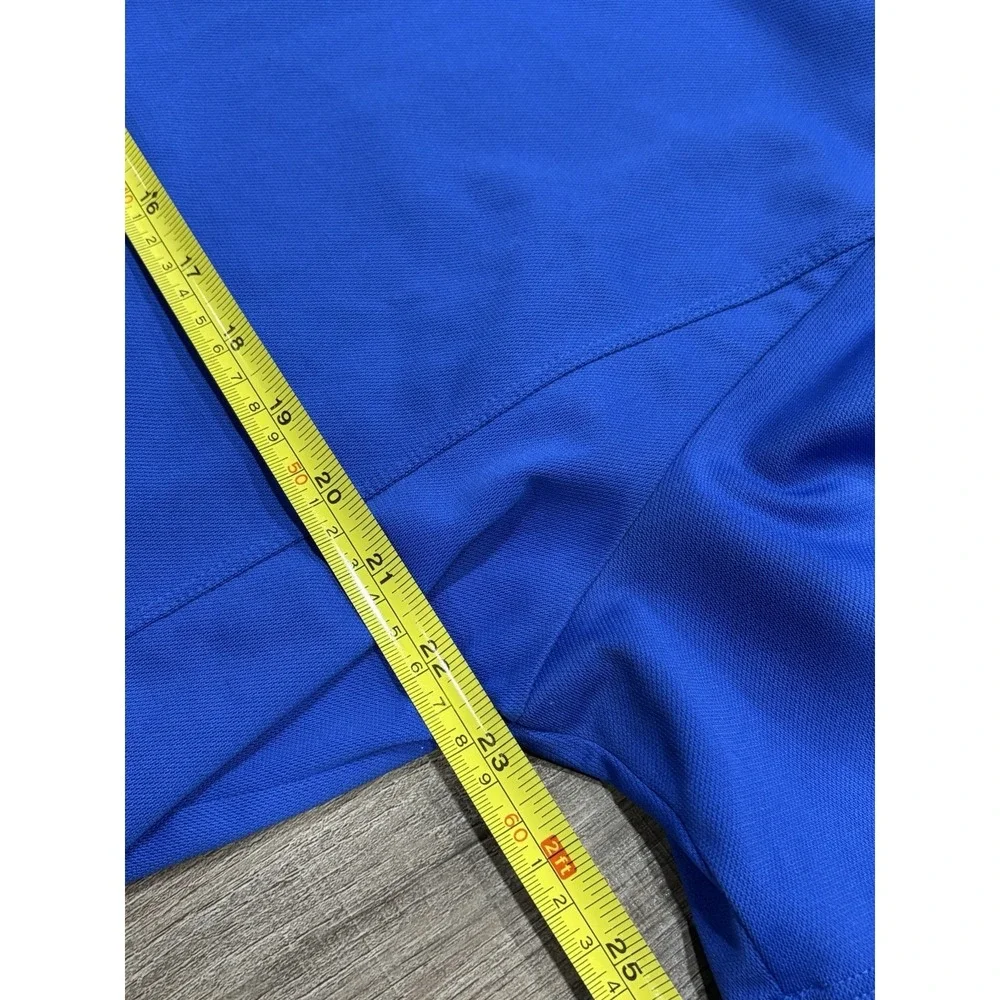 Nike Dri Fit Short Sleeve Mens Size XL Solid Blue Tour Performance Polo Shirt